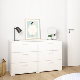 Furniture To Go Sofia Double Dresser 6 Drawers White - thumbnail 9