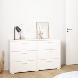 Furniture To Go Sofia Double Dresser 6 Drawers White - thumbnail 8