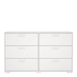 Furniture To Go Sofia Double Dresser 6 Drawers White - thumbnail 2