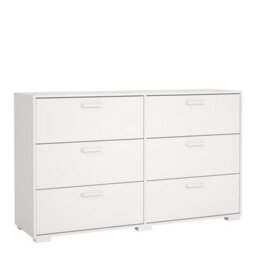 Furniture To Go Sofia Double Dresser 6 Drawers White - thumbnail 1