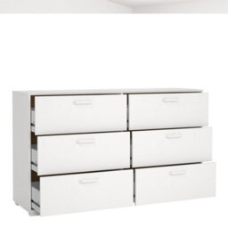 Furniture To Go Sofia Double Dresser 6 Drawers White - thumbnail 5