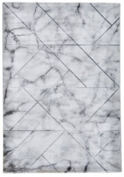 Ivory Silver Abstract Modern Easy To Clean Bedroom Dining Room And Living Room Rug -120Cm X 170Cm - thumbnail 8
