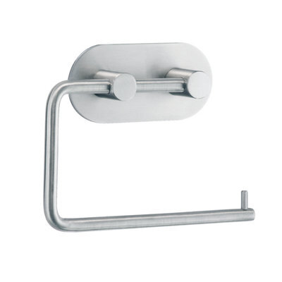 Beslagsboden - Design Toiler Roll Holder In Brushed Stainless Steel Self-Adhesive