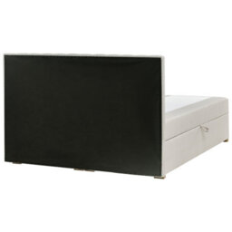Beliani Divan Bed With Storage Fabric Esquire 180 X 200 Cm (Eu Super King) Off-White - thumbnail 7