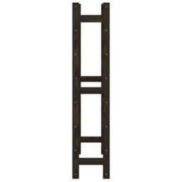 Berkfield Wine Rack For 56 Bottles Black Solid Wood Pine - thumbnail 4