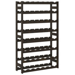 Berkfield Wine Rack For 56 Bottles Black Solid Wood Pine - thumbnail 5