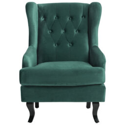 Beliani Armchair Alta Velvet Dark Green - thumbnail 4