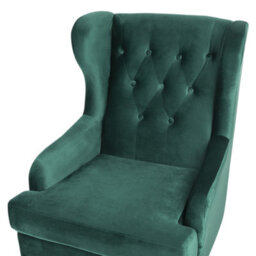 Beliani Armchair Alta Velvet Dark Green - thumbnail 7