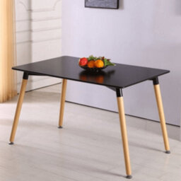 Life Interiors 5Pcs Dining Set - A Black Halo Dining Table & Set Of 4 Black Lorenzo Tulip Chairs With Padded Seat - thumbnail 3