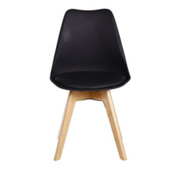 Life Interiors 5Pcs Dining Set - A Black Halo Dining Table & Set Of 4 Black Lorenzo Tulip Chairs With Padded Seat - thumbnail 4