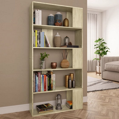 Berkfield Book Cabinet/room Divider Sonoma Oak 80X24X159 Cm Engineered Wood - image 1