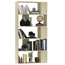 Berkfield Book Cabinet/room Divider Sonoma Oak 80X24X159 Cm Engineered Wood - thumbnail 3