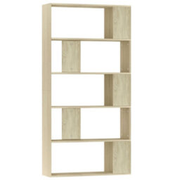 Berkfield Book Cabinet/room Divider Sonoma Oak 80X24X159 Cm Engineered Wood - thumbnail 2