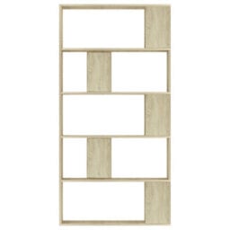 Berkfield Book Cabinet/room Divider Sonoma Oak 80X24X159 Cm Engineered Wood - thumbnail 5