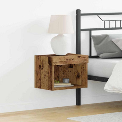 Berkfield Wall Cabinets With Led Lights 2 Pcs Old Wood 40X30X30 Cm - image 1