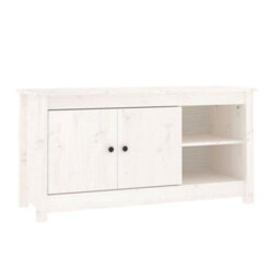 Berkfield Tv Cabinet White 103X36.5X52 Cm Solid Wood Pine - thumbnail 2