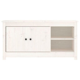 Berkfield Tv Cabinet White 103X36.5X52 Cm Solid Wood Pine - thumbnail 3