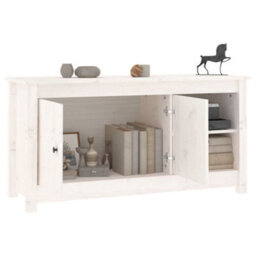 Berkfield Tv Cabinet White 103X36.5X52 Cm Solid Wood Pine - thumbnail 7