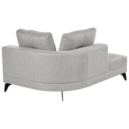 Beliani Chaise Longue Yuri Faux Linen Grey - thumbnail 5