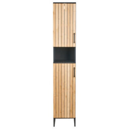 Beliani Bathroom Cabinet Miscanti Bamboo 30 Cm Light Brown - thumbnail 5