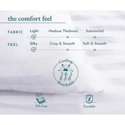 Ameha Dream Sleep Premier Hotel Quality Pillows Anti Allergy Jumbo Stripe Pillows Ultra Loft Luxury Extra Filled Pillow- 3 Pack - thumbnail 6