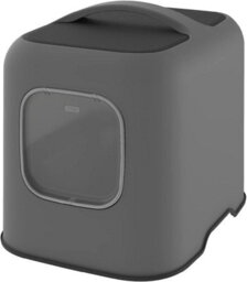 Cat Litter Box, Rotho Litter Tray With Hood And Scooper, Anthracite