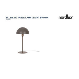Nordlux Ellen Metal Table Lamp Dome Shade Brown,mains - thumbnail 3
