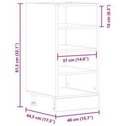 Walplus Bottom Cabinet Riga Grey Sonoma 40X44.5X81.5 Cm Engineered Wood - thumbnail 9