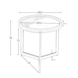 Angel Cerda Elegant Round Coffee Table In Porcelain Marble And Walnut With Dark Steel Legs - thumbnail 6