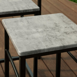 Sobuy Ogt11-Hg, Bar Set-1 Bar Table And 4 Stools-5 Pieces Home Kitchen Breakfast Bar Set Furniture Dining Set, Grey,w100Xd60Xh87 - thumbnail 4