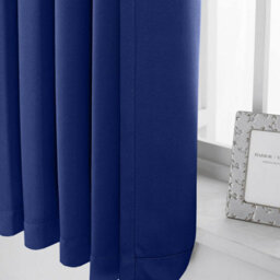 Ameha Navy Plain Curtain Blackout Thick Thermal Insulated Bedroom Kitchen 66'' X 54'' Pencil Pleat Curtain Pair Home Decor Uk - thumbnail 6