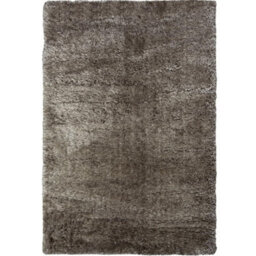 The Rugs Lagom Collection Solid Design Shaggy Rugs In Grey - thumbnail 1