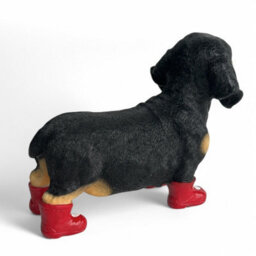 Animal Crackers Valentines Dachshund Figurine In Love Heart Welly Boots - thumbnail 9