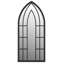 Berkfield Mirror Black 70X30 Cm Iron For Indoor Use - thumbnail 2