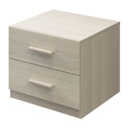 GoodHome Atomia All In One Matt Brown Oak Effect 2 Drawer Bedside Table (H)429mm (W)500mm (D)466mm - thumbnail 2