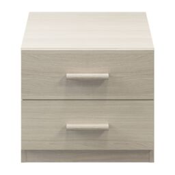 GoodHome Atomia All In One Matt Brown Oak Effect 2 Drawer Bedside Table (H)429mm (W)500mm (D)466mm - thumbnail 3