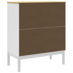Berkfield Chest Of Drawers Floro White Solid Wood Pine - thumbnail 7