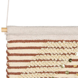 Beliani Fabric Wall Hanging Sabo Cotton 75 Cm Beige - thumbnail 5