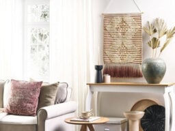 Beliani Fabric Wall Hanging Sabo Cotton 75 Cm Beige - thumbnail 2
