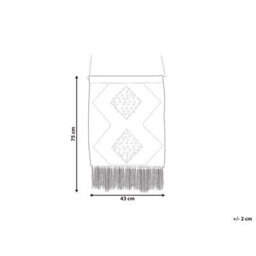 Beliani Fabric Wall Hanging Sabo Cotton 75 Cm Beige - thumbnail 3