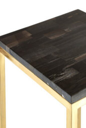 Orsina Relic Dark Petrified Wood Pedestal Table - thumbnail 3