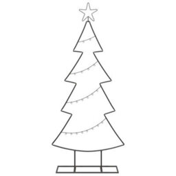 Vidaxl Metal Christmas Tree With Stand Black 125 Cm Steel - thumbnail 5