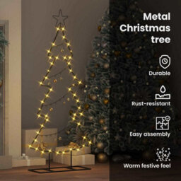 Vidaxl Metal Christmas Tree With Stand Black 125 Cm Steel - thumbnail 7