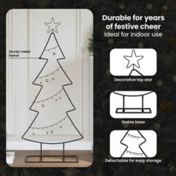 Vidaxl Metal Christmas Tree With Stand Black 125 Cm Steel - thumbnail 8