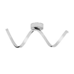 Led Ceiling Light Fitting Chrome Twist Integrated Bulbs Modern Living Room Lamp - thumbnail 5