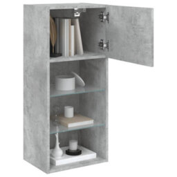 Walplus Tv Cabinet With Led Lights Concrete Grey 40.5X30X90 Cm - thumbnail 5