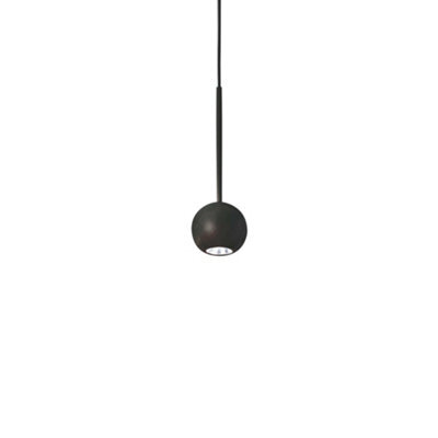 Ideal Lux Archimede Integrated Led Globe Pendant Ceiling Light Black 250Lm 3000K