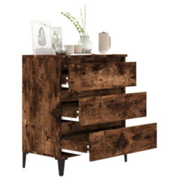 Berkfield Sideboard Smoked Oak 60X35X70 Cm Engineered Wood - thumbnail 4