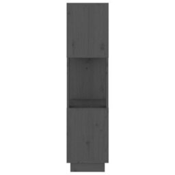Berkfield Book Cabinet/room Divider Grey 51X25X101 Cm Solid Wood Pine - thumbnail 6