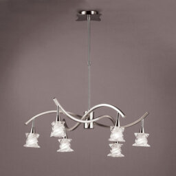 Luminosa Lighting Luminosa Salomon Telescopic Lamp 6 Light G9, Satin Nickel - thumbnail 2
